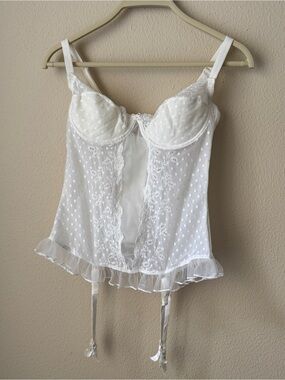 DEMILLUS Voragen  46 Women’s Bridal Lingerie Bustier  White Corset Top